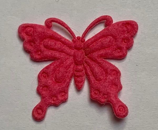 Filz-Schmetterling geprägt, rosa